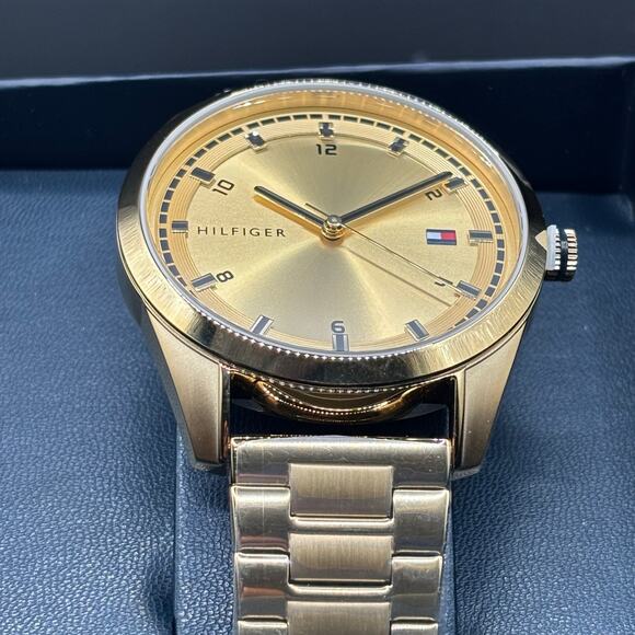 Tommy Hilfiger Griffin 1710457 Men’s 43mm Gold Stainless Steel Quartz NIBWT - Picture 7 of 17
